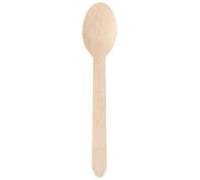 Cuiller en bois ciré, longueur: 160 mm