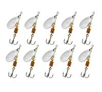 Cuiller Tournante A Palette Ovale - Mepps Aglia Lot De 10 No2-4,5G - Argent