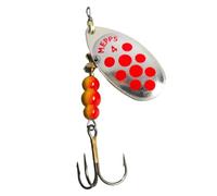 Cuiller Tournante A Palette Ovale - Mepps Aglia N°4-9G - Argent Points Rouges