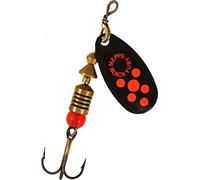 Cuiller Tournante A Palette Ovale - Mepps Black Fury N°3-6,5G - Noir Points Oranges