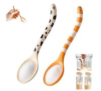 Cuillère à anguille de jardin créative, agitateur à café et à sucre sur le thème de l'océan, sculpture réaliste avec poignée d'anguille, le dessert, cadeau unique pour les amoureux de la mer (05#)