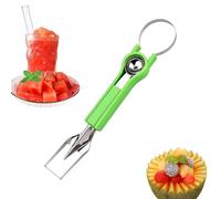 Cuillère À Billes Pour Pastèque,Poignée Ergonomique 4 En 1 En Acier Inoxydable | Outils De Découpe De Fruits - Pour Camping Pique-nique Restaurant Magasin Fruits Réunion Familiale Ananas Kiwis