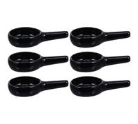 Cuillère à Bougie en Céramique Noire avec Poignée, pour Bougies Aluminium | Plateau Compact, Facile à Déplacer Ranger, pour Brûleurs D’Huiles Essentielles et Porte-Parfum