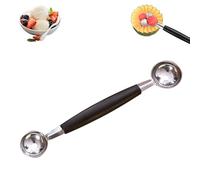 Cuillère À Boule de Melon À Fruits Double Face, Boules à Melon en Acier Inoxydable, Cuillère à Crème Glacée Double, Cuillères à Melon en Acier, Cuillère à Boule Melon, Pour Fruits, LéGumes, Crème