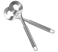 Cuillère à Boulettes de Viande Manche Long, 2 Pièces | Orifice Ovale D’écoulement, Poignée Courbée Trou Suspendre, pour Riz, Mélanges Végétaux, Préparation Maison