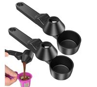 Cuillère à Café,2 Cuillères Doseuses avec Entonnoir | Cuillère Réutilisable et Ajustable pour Café Voyage Préparation Maison