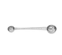 Cuillère à café à double extrémité, cuillère à mesurer en acier inoxydable, finition miroir, long manche pour café, thé, poudre de protéines, outils de cuisine 4 x 20 cm