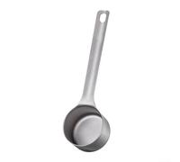 Cuillère à café, cuillère à soupe à long manche pour brassage, cuillère à mesurer en argent 21/37 ml pour grains de café et moulus (circulaire)