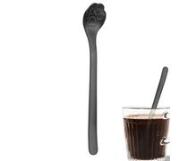 Cuillère à café en acier inoxydable avec griffe de chat | Cuillère à café portable en acier inoxydable avec longue poignée, mignonne pour les voyages, les fêtes