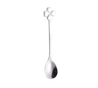 Cuillère à café en acier inoxydable en forme de trèfle à quatre feuilles - Cuillère à café, pelle à gâteau | Cuillères de table, couverts en forme de trèfle à quatre feuilles, cuillères à café en