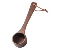 Cuillère à café en bois - Cuillère à café rustique de 16,5 cm, cuillère à café moulue, cuillère à soupe en bois, cuillère à café doseur, cuillère à soupe de cuisine pour grains de café, grains moulus