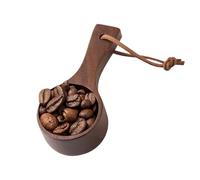 Cuillère à café en bois - Cuillère à grains naturels avec poignée lisse et polie - Ustensile de cuisine - Accessoire de service pour brassage | cafés, maisons, comptoirs de thé, etc