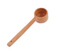 Cuillère à Café en Bois de Hêtre, Longue, Multifonction, Doseuse | Bords Lisses, Mesure Précise, Ne Se Déforme Pas Facilement, Compacte et Facile à Ranger, Teinte Kaki