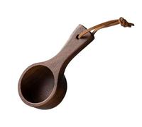 Cuillère à café en bois de noyer noir | Cuillère à mesurer portable multifonction | Mesure le café, le thé, le sucre, les épices et la poudre pour la cuisine, le camping, la maison