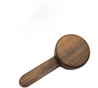 Cuillère à café en bois de noyer pour haricots et marc | Poignée ergonomique | Capacité précise de 8 g/10 g | Facile à nettoyer | Finition naturelle pour la maison et le café (courte)