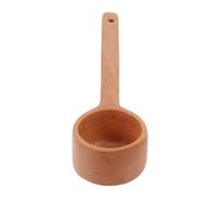 Cuillère à Café en Grains en Bois de Hêtre, Mesure Simple | Pelle à Poudre Réutilisable, Cuillère Portable, pour Grains et Café, Finition Kaki, Usage la Cuisine