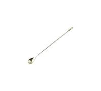 Cuillère à cocktail, outils de barman en acier inoxydable à long manche pour mélange, dessert, thé, café (40 cm, doré)
