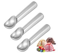 Cuillère à crème glacée 3Pcs Cuillere a Glace Boule Cuillères à glace en aluminium Antiadhésive Antigel une Pièce Cuillere a Glace pour Différentes Glaces,pâte Biscuits,Sorbet