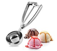 Cuillère à Crème Glacée avec Gâchette facile - Grande taille 2.60 po/6.3 cm Gâchette pour Purée de Pommes de Terre, Mélange de Cupcakes, Pâte à Biscuits, Boules Mellon