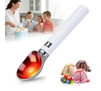 Cuillère à Crème Glacée Chauffante,Cuillère à Glace Électrique avec 2 Niveaux de Chaleur 55/70°C Écran LED Portionneur à Glace Rechargeable pour Glace Dure Gelato Desserts Glacés étanche IP67(Blanc)