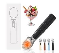Cuillère à crème glacée chauffante électrique avec écran LED, 3 vitesses réglables, chauffe jusqu'à 71,1 °C, étanche IP67, idéale pour gelato et desserts glacés