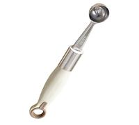 Cuillère à crème glacée en acier 304 - Ustensiles de dessert pour fruits, boulettes de viande, biscuits, pâte - Outil ergonomique de sculpture des fruits