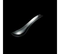 Cuillère à crème glacée en acier inoxydable 304 avec manche plat et pointe carrée 12,4 cm (noir)