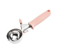 Cuillère à crème glacée en acier inoxydable, cuillère biscuits, boule de fruits au Melon, Anti-, Compatible avec les glaces, yaourts et coupes glacées(Pink)