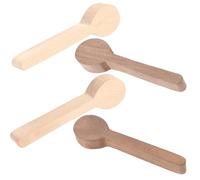 Cuillère À Découper En Bois Vierge Inachevé, 4 Pièces Pour Débutants Sculpture