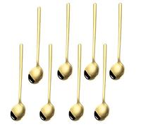 Cuillère à Dessert, 8 Pièces 13cm Cuillères à Café Expresso, Mini Cuillère à Café, Cuillères à Latte, Bon Pour Le Café, Le Sucre, Le Dessert, La Crème Glacée, Les Boules De Moka