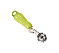 Cuillère à dessert en acier inoxydable avec poignée ergonomique et rebondissante, cuillère à crème glacée, outil rond pour boulettes de viande