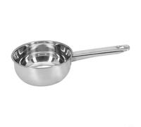 Cuillère à eau avec long poignée, louche robuste en acier inoxydable pour cuisine et salle de bain, poignée ergonomique pour cueillir la soupe et l'eau, passe au lave-vaisselle, argenté (16 cm)