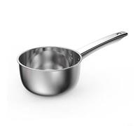 Cuillère à eau avec long poignée, louche robuste en acier inoxydable pour cuisine et salle de bain, poignée ergonomique pour cueillir la soupe et l'eau, passe au lave-vaisselle, argenté (18 cm)