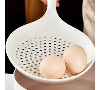 Cuillère à écumoire - Cuillère ajourée │ Cuillère de cuisine │ Passoire à nouilles | Cuillère en silicone résistante à la chaleur pour frire, pâtes, nouilles, légumes et cuisine avec long manche