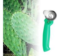 Cuillère à éplucher les cactus, éplucheur multifonctionnel à long manche, adapté à la cuisine Tja728 (Green, 16x6cm)
