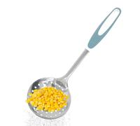 Cuillère À Fente Pour Écumoire, Conception De Passoire En Acier Inoxydable, 33,5 X 11,5 Cm, Outil D'écumoire De Cuisson, Cuillère À Passoire À Nouilles, Poignée Antidérapante Résistante À La Chaleur,