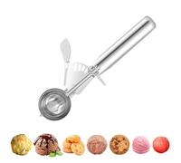 Cuillère à glace 40mm, Cuillère à biscuits Petit pour la pâtisserie, Cuillère à cupcake en acier inoxydable 18/8 pour purée de pommes de terre, les boulettes de viande, 4.8 tsp / 23 ml / 1.6 tbsp