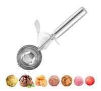 Cuillère à glace 58mm, Cuillère à biscuits pour la pâtisserie, Cuillère à cupcake en acier inoxydable 18/8 pour purée de pommes de terre, les boulettes de viande, 11 tsp / 3.8 tbsp / 55ml