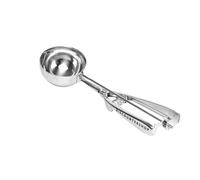 Cuillère à glace argentée | Acier inoxydable de qualité supérieure | Poignée ergonomique | Cuillère à glace légère | Accessoire de cuisine idéal pour glaces et boules d'huile | Dimensions 24 cm x 7 cm