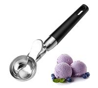 Cuillère à Glace Avec éjecteur, Cuillère à Glace 304 En Acier Inoxydable, Cuillère à Crème Glacée Réutilisable Ice Cream Scoop, Boules Glace Pour Crème Glacée, Falafels, Ice Cream Scoop (22x4,8 Cm)