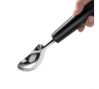 Cuillère à glace avec tête en alliage de zinc conçue pour creuser facilement la crème glacée dure, avec poignée antidérapante pour une prise en main confortable et sûre