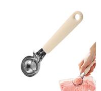 Cuillère à glace - Cuillèe ergonomique antidérapante avec gâchette 4,8 × 19 cm | Cullèe à biscuits en acier inoxydable, cuillère pour Melons, pastèque, fruits, Sundae, biscuits, Dessert, cuisson, c
