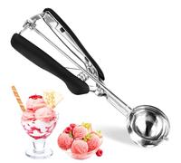 CuillèRe à Glace CuillèRe à Glace 304 En Acier Inoxydable CuillèRe à CrèMe GlacéE Avec DéClenchement Facile Pour CrèMe GlacéE, Melon, Boulettes De Viande, GâTeau, PâTe à Biscuits, Riz 5 Cm De DiamèTre