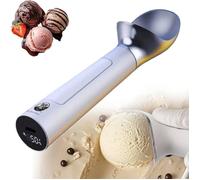 Cuillere a Glace Electrique Chauffée, Acier Inoxydable, Portionneuse à Glace Rechargeable avec affichage LED, IP67 étanche