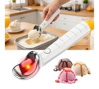 Cuillère à Glace Électrique, Cuillère à Crème Glacée Chauffante avec 2 Niveaux de Chaleur Réglables, 45/70 °C, Capacité de 2000 mA, Boule à Glace pour Crème Glacée Dure et Plus Encore