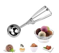 Cuillère à glace en acier inoxydable 6 cm avec déclencheur et poignée confortable pour desserts