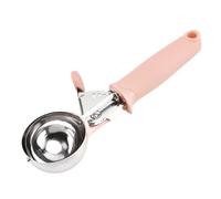Cuillère à glace en acier inoxydable, cuillère à glace poignée ergonomique avec gâchette pour former facilement une boule, de 2, 4 pouces
