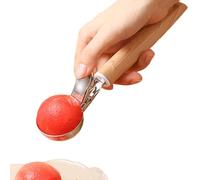 Cuillère à glace en acier inoxydable - Moule à boules de glace en acier inoxydable pour la cuisson des biscuits - Passe au lave-vaisselle - Pour cupcakes, pique-nique, maison