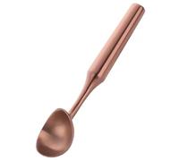 Cuillère à glace en acier inoxydable - Passe au lave-vaisselle - Cuillère à glace robuste - Modèle monobloc - Poignée ergonomique confortable (or rose)