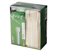 Cuillère à glace en papier 'pure', blanc